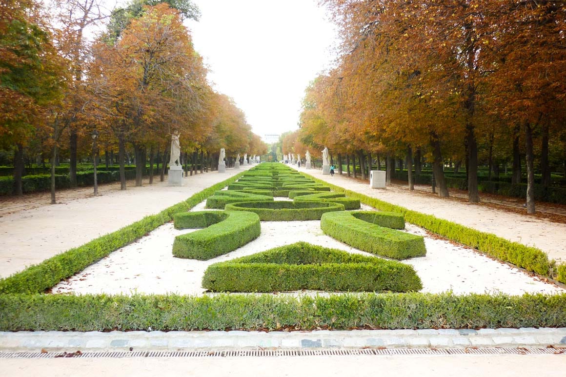 Alameda do Parque do Retiro Madrid