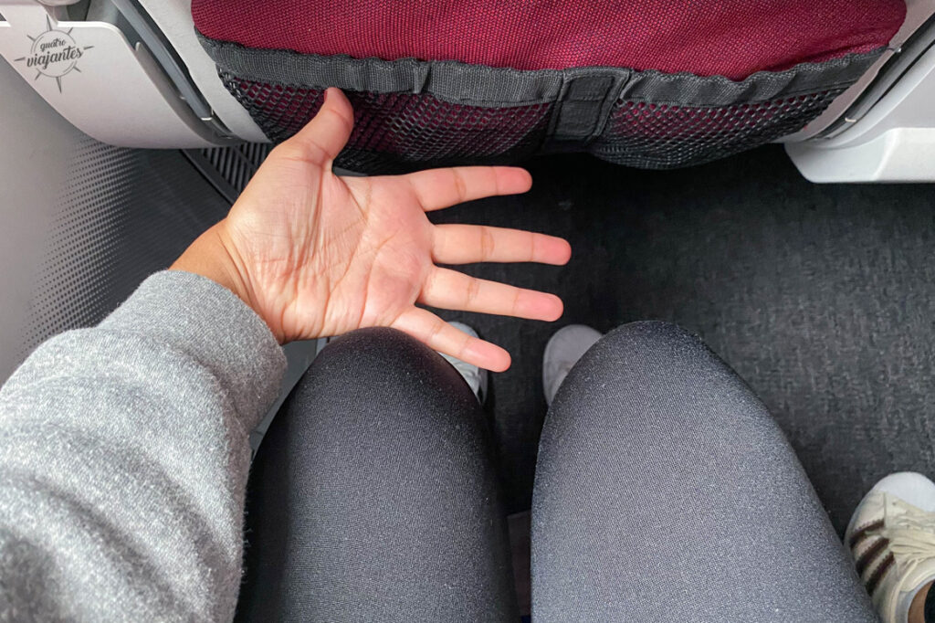 Espaço para as pernas, poltronas do Boeing 787 da Latam