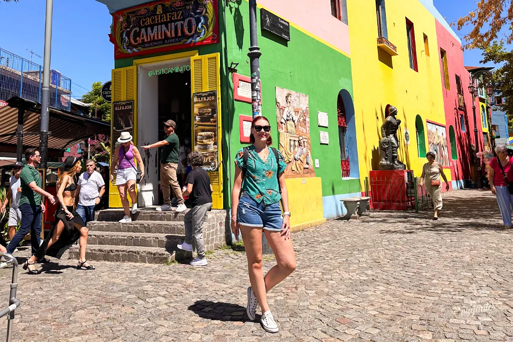 Rua do Caminito com casas coloridas em Buenos Aries