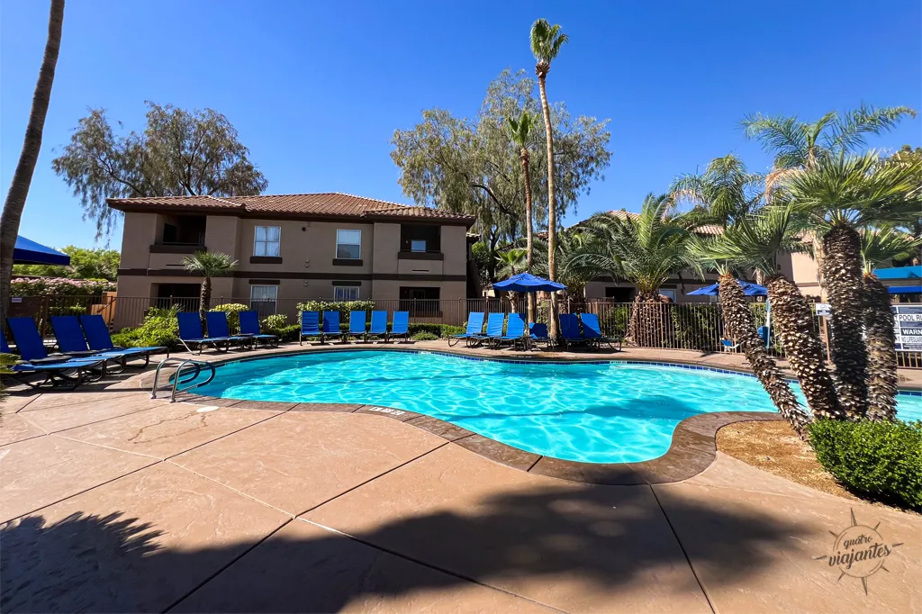 Vista da piscina do hotel hotel hilton vacation club desert retreat las vegas