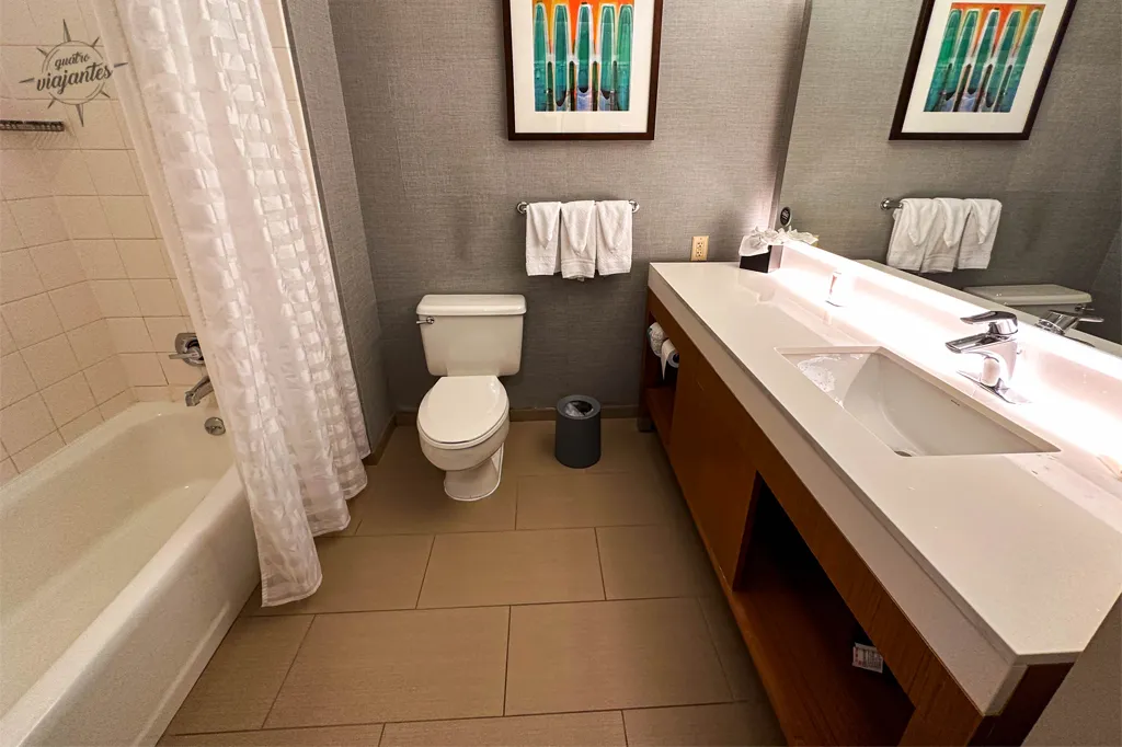 Banheiro de hotel nos Estados Unidos