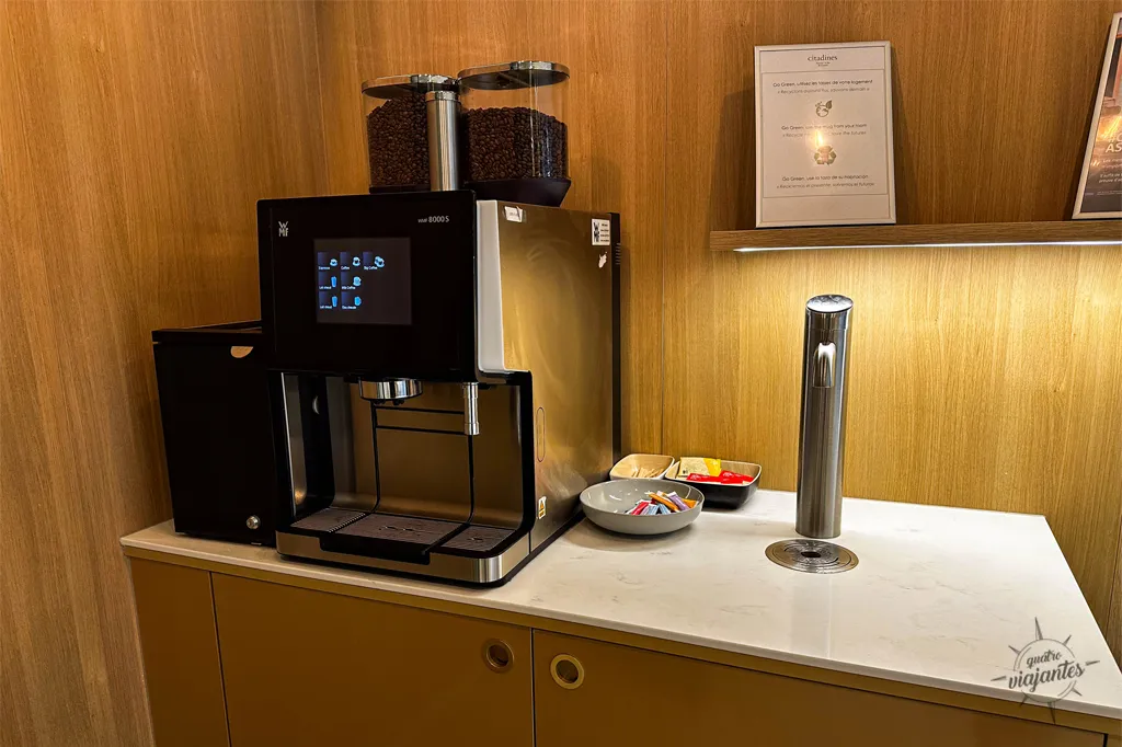 Café e água disponíveis gratuitamente na nossa hospedagem no Citadines Apart'hotel Toison d’Or