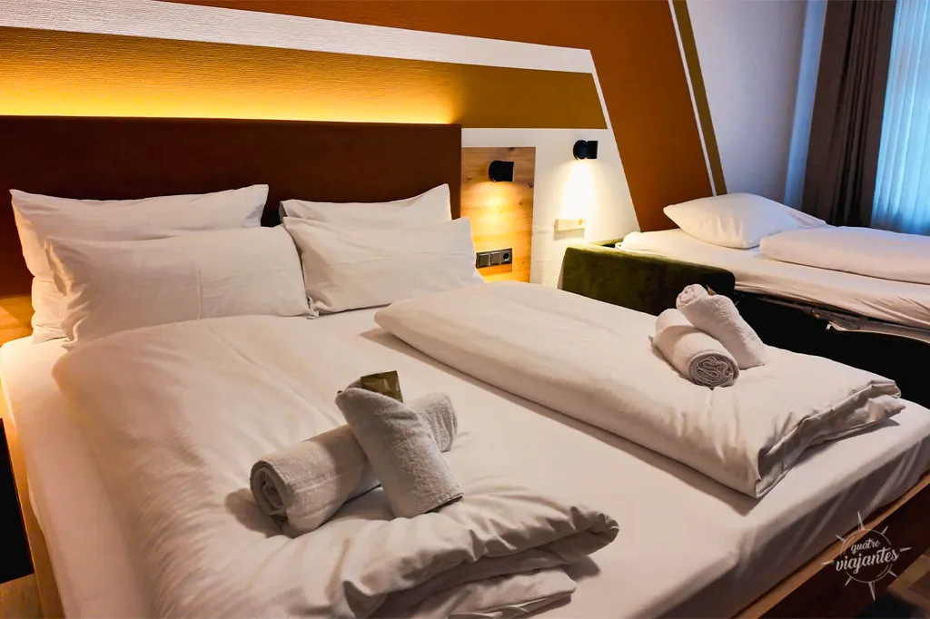 Quarto do Hotel Sandkorn, em Nuremberg