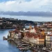 Vista geral do Rio Douro, com a cidade do Porto à direita e Vila Nova de Gaia à esquerda.