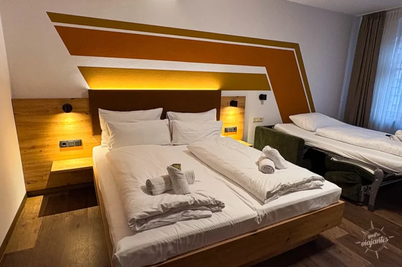 Quarto do hotel Sandkorn em Nuremberg